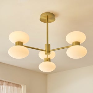 Vogue Porto 6 Light Semi Flush Ceiling Light