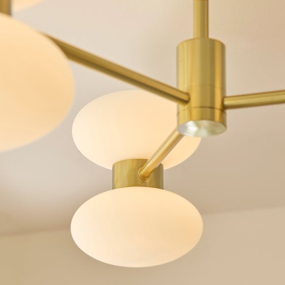 Photo 2 of Vogue Porto 6 Light Semi Flush Ceiling Light