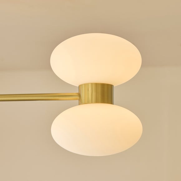 Photo 3 of Vogue Porto 6 Light Semi Flush Ceiling Light