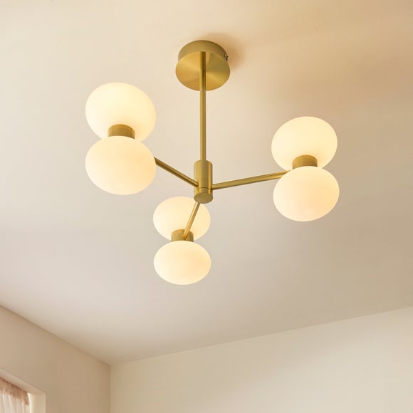 Photo 5 of Vogue Porto 6 Light Semi Flush Ceiling Light