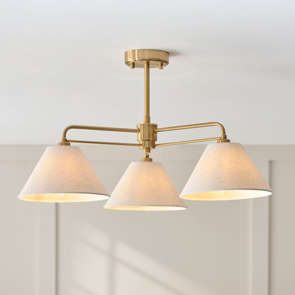 Photo 1 of Vogue Bray 3 Light Semi Flush Ceiling Light