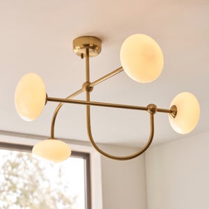 Vogue Olaro 4 Light Semi Flush Ceiling Light