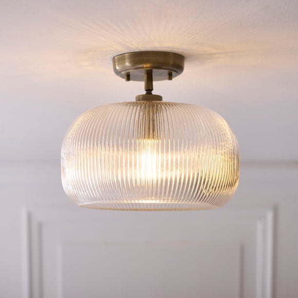 Vogue Everly Ribbed Flush Ceiling Light