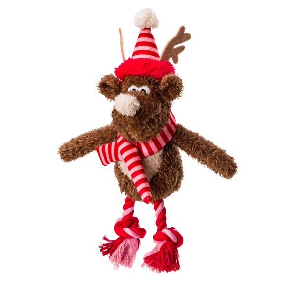 Merry and Bright Reindeer Dog Toy