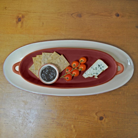 Sintra Glazed Oval Terracotta Berry Baking Dish