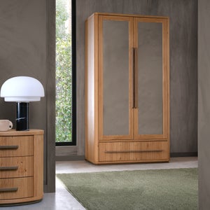 Bentley Designs Vega Knotty Oak Double Wardrobe