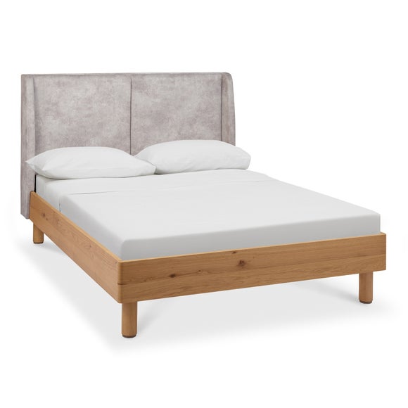 Photo 4 of Bentley Designs Vega Knotty Oak Upholstered Bed Frame