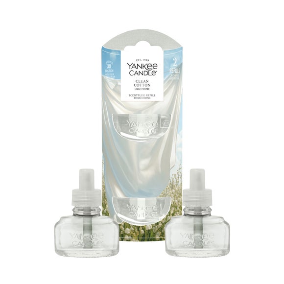 Photo 1 of Yankee Candle Set Of 2 Clean Cotton Scent Plug Fragrance Refills