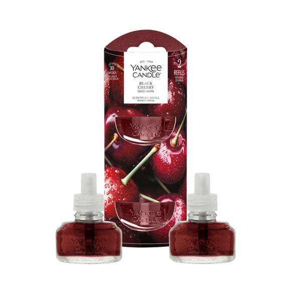 Photo 1 of Yankee Candle Set Of 2 Black Cherry Scent Plug Fragrance Refills