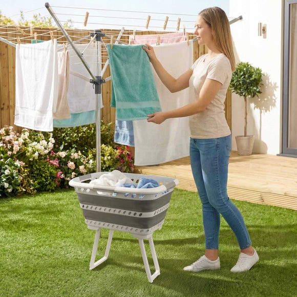 Beldray Collapsible Laundry Basket with Foldable Legs
