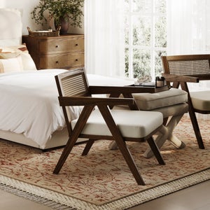 Return - Arizona Smoked Ecru Woven Fabric Occasional Armhair