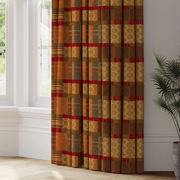Prague Made to Measure Curtains Prague Terracotta