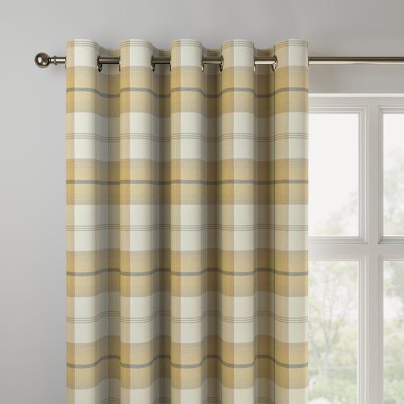 Highland Check Made to Measure Curtains Highland Check Ochre
