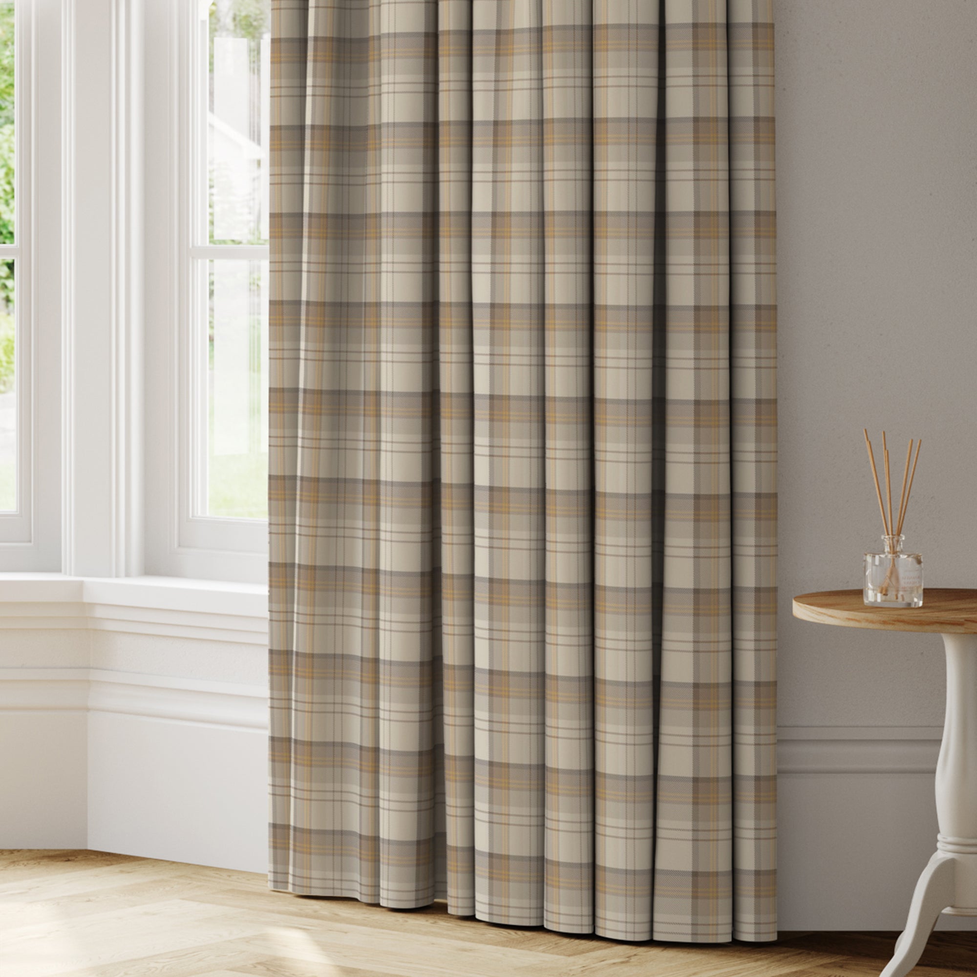 Highland Check Made to Measure Curtains Highland Check Ochre