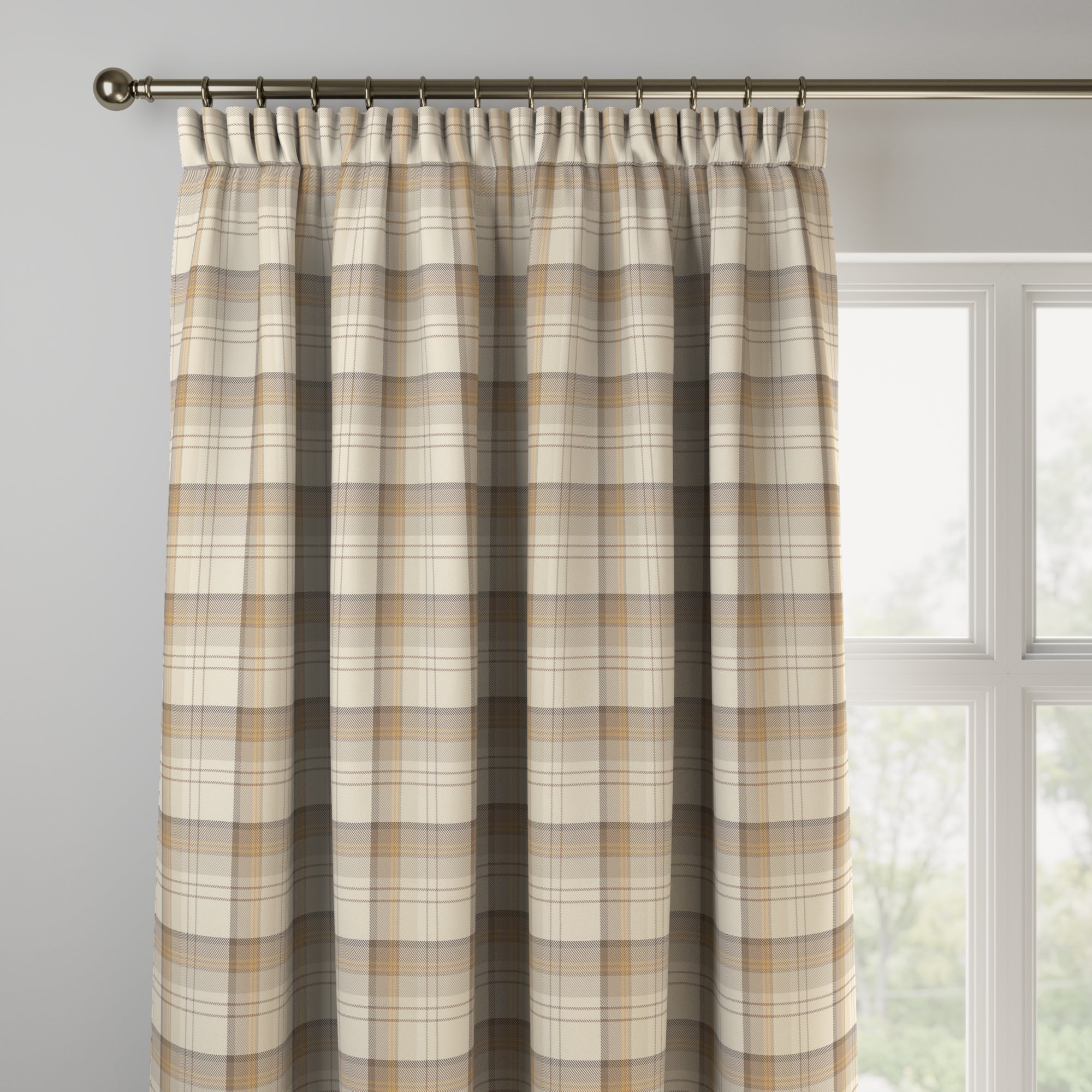 Highland Check Made to Measure Curtains Highland Check Ochre