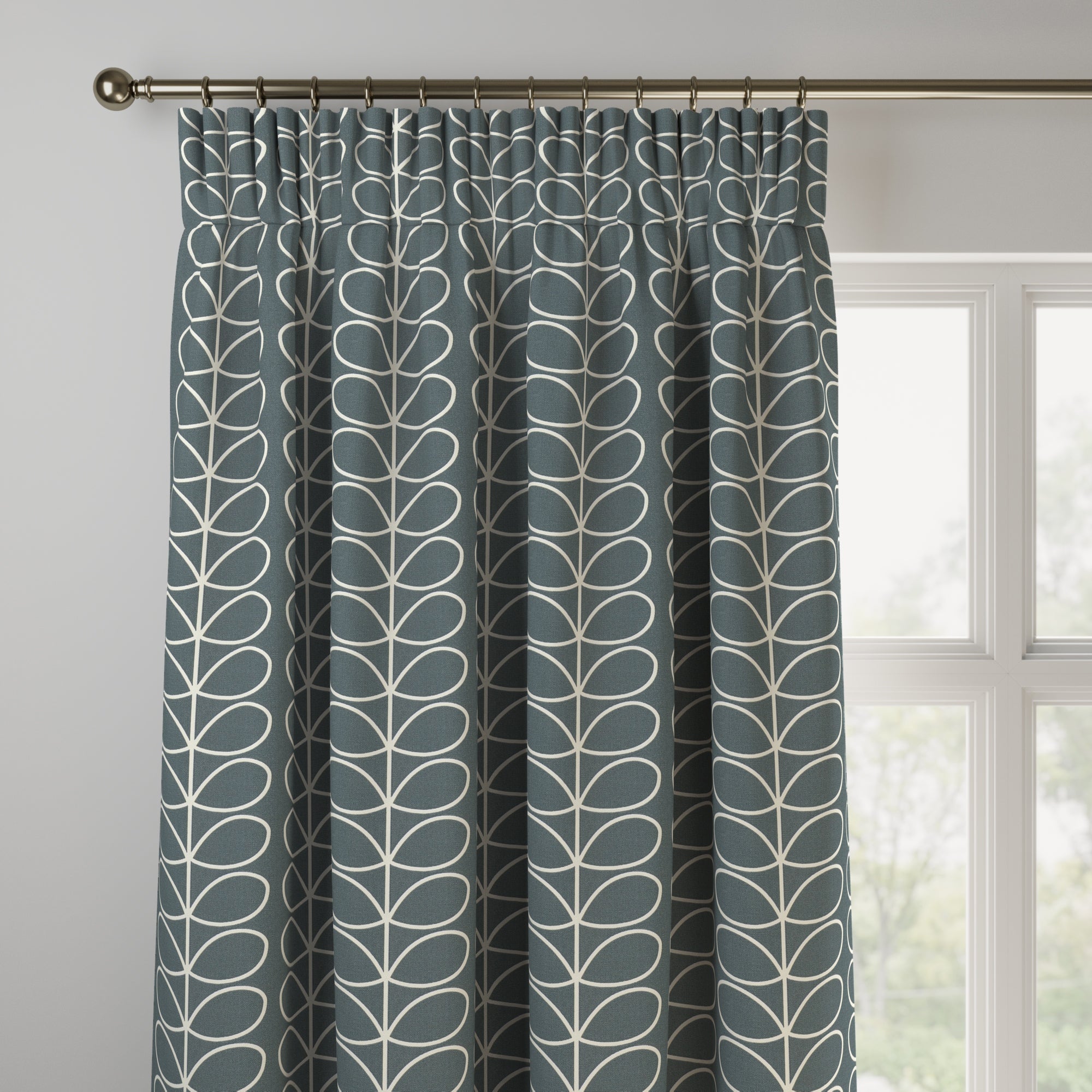 Orla Kiely Linear Stem Made to Measure Curtains | Dunelm