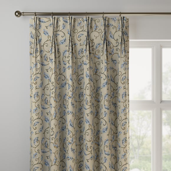 Summer Scroll Made to Measure Curtains Summer Scroll Blue