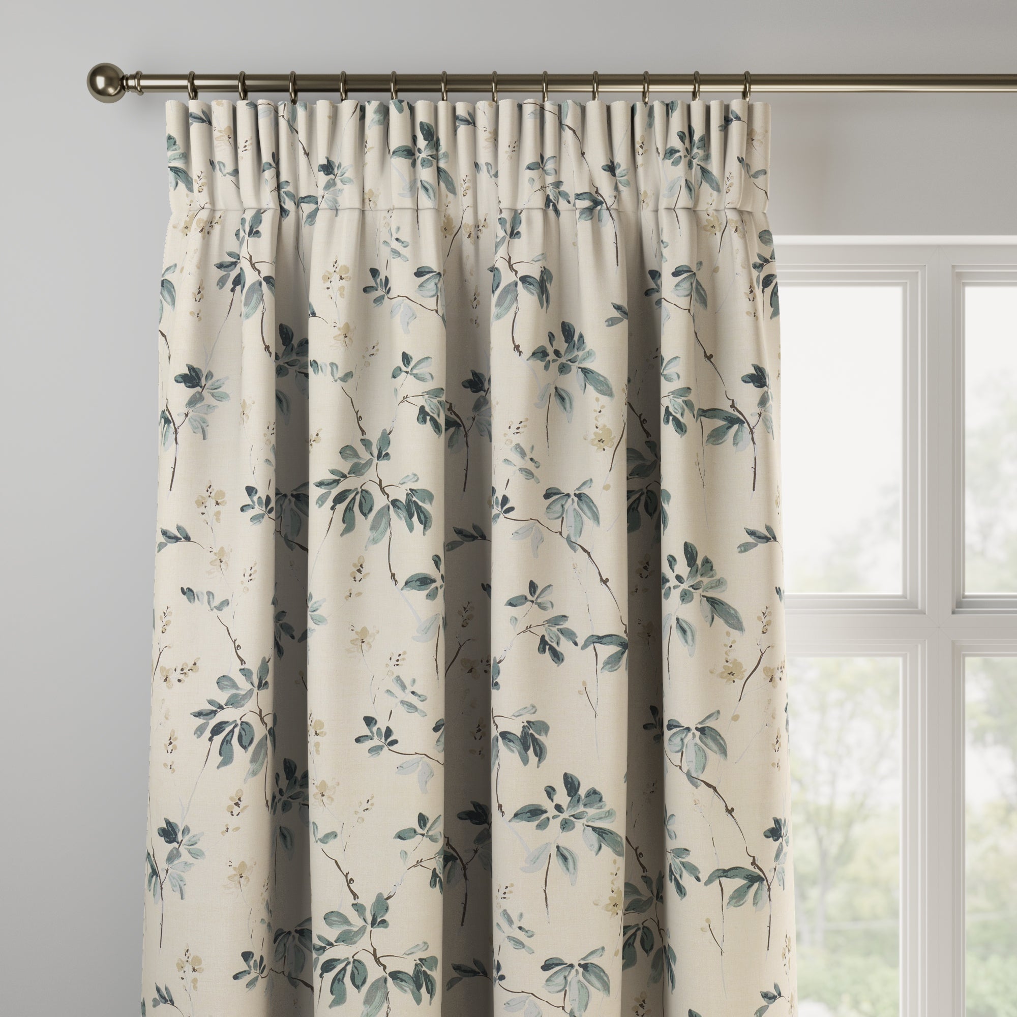 Oriental Made to Measure Curtains Oriental Burst Teal
