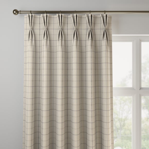 Nicole Check Made to Measure Curtains Nicole Check Grey