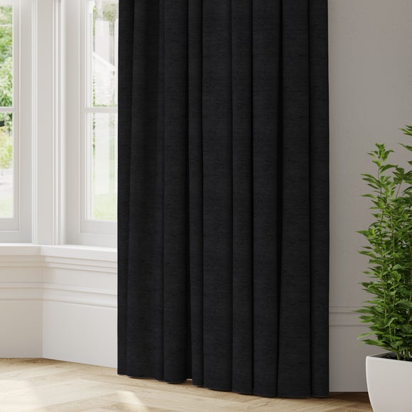 black cotton curtains