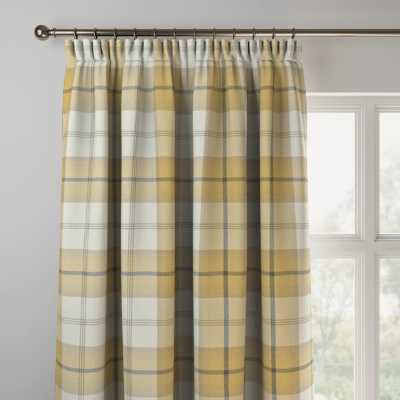 Highland Check Made to Measure Curtains Highland Check Ochre