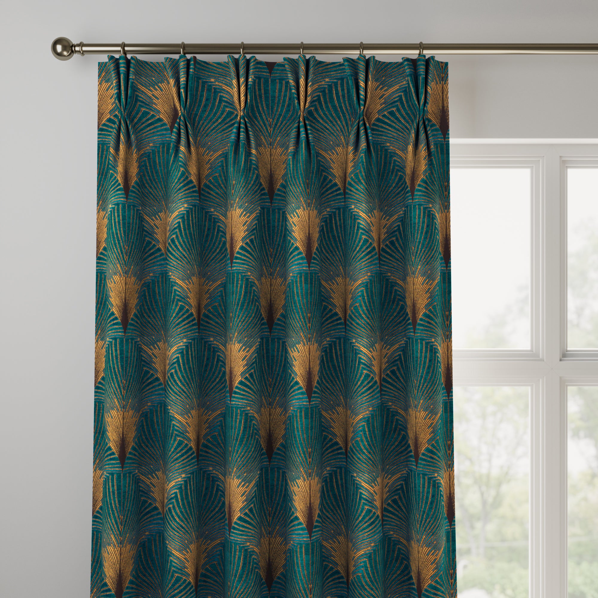 New York Made to Measure Curtains New York Teal