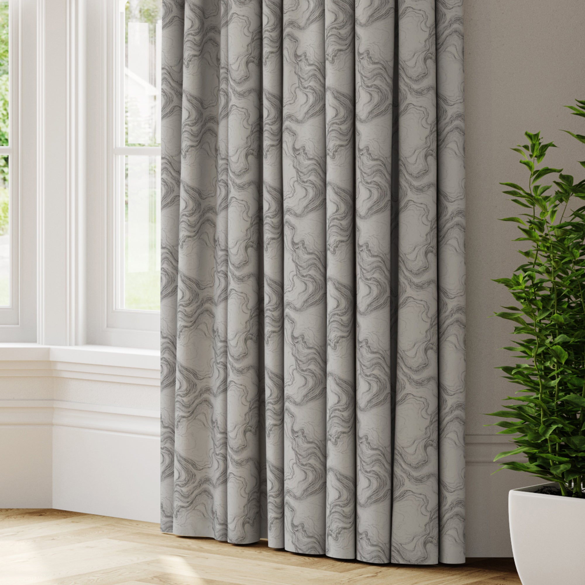 Marble Made to Measure Curtains Marble Silver