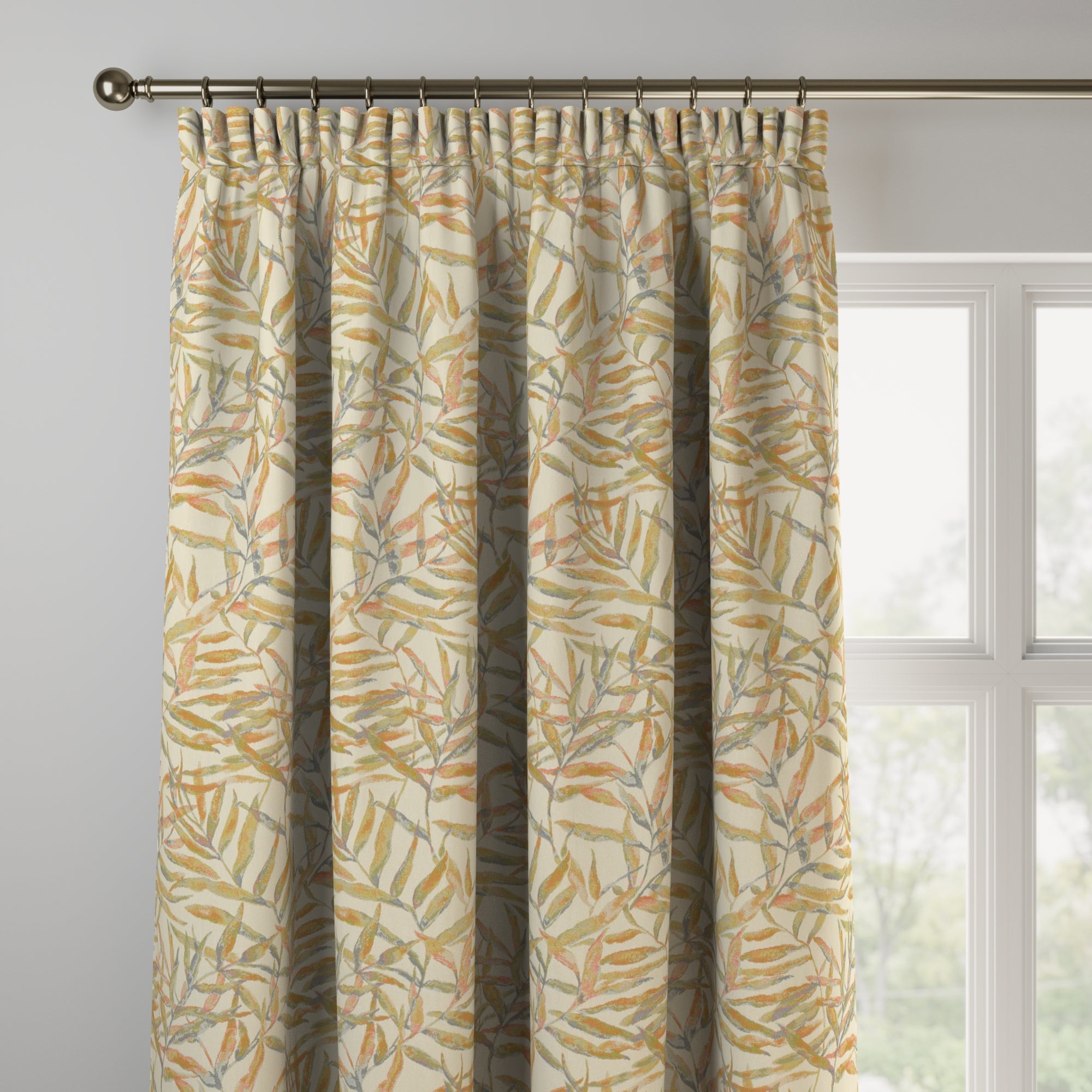 Hemlock Leaf Made to Measure Curtains Hemlock Apricot