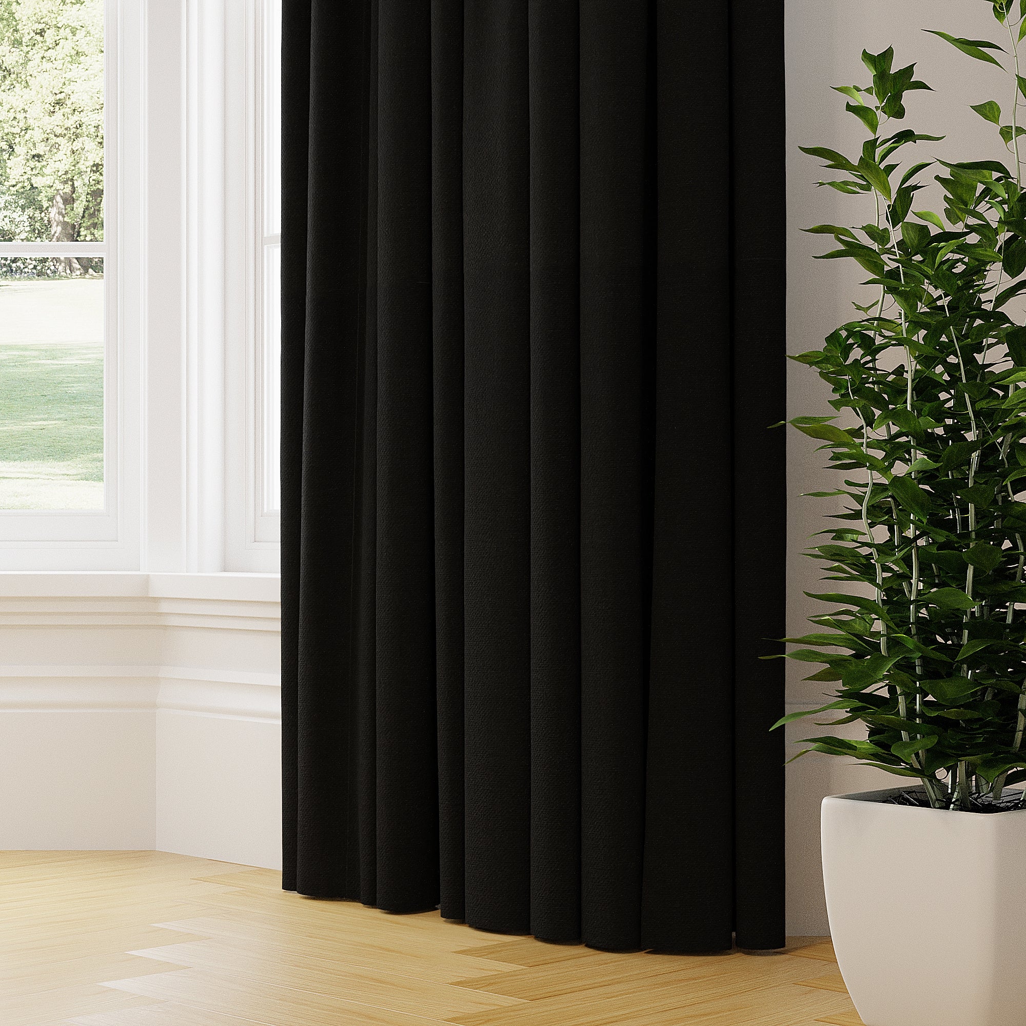 Renzo Made to Measure Curtains Renzo Ebony