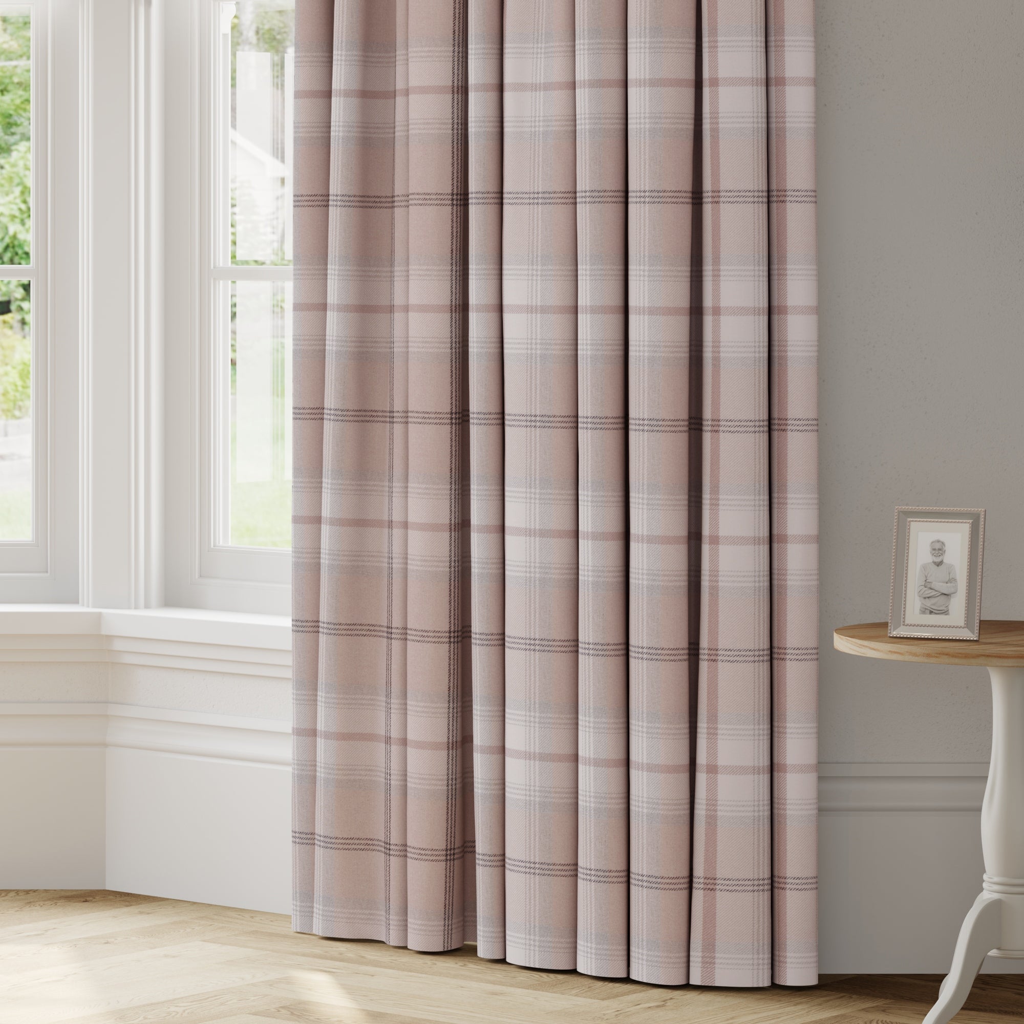 Highland Check Made to Measure Curtains Highland Check Blush