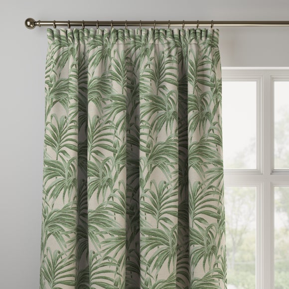 Palm Jacquard Made to Measure Curtains Palm Jacquard Green