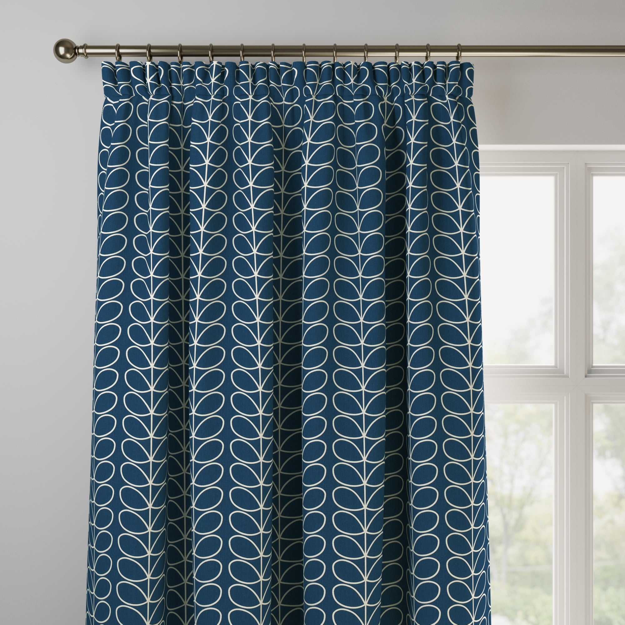 Orla Kiely Linear Stem Made to Measure Curtains Orla Kiely Linear Stem Whale