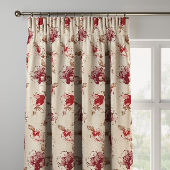 Courtney Made to Measure Curtains Courtney Woven Red