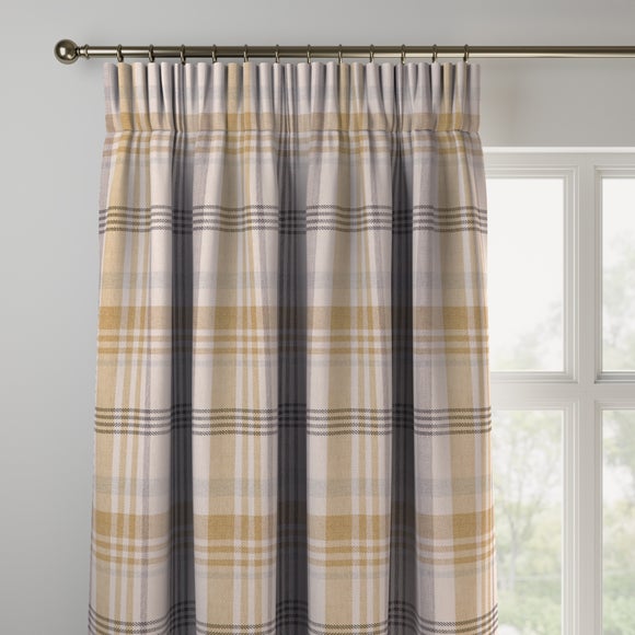 Melrose Check Made to Measure Curtains Melrose Ochre Check