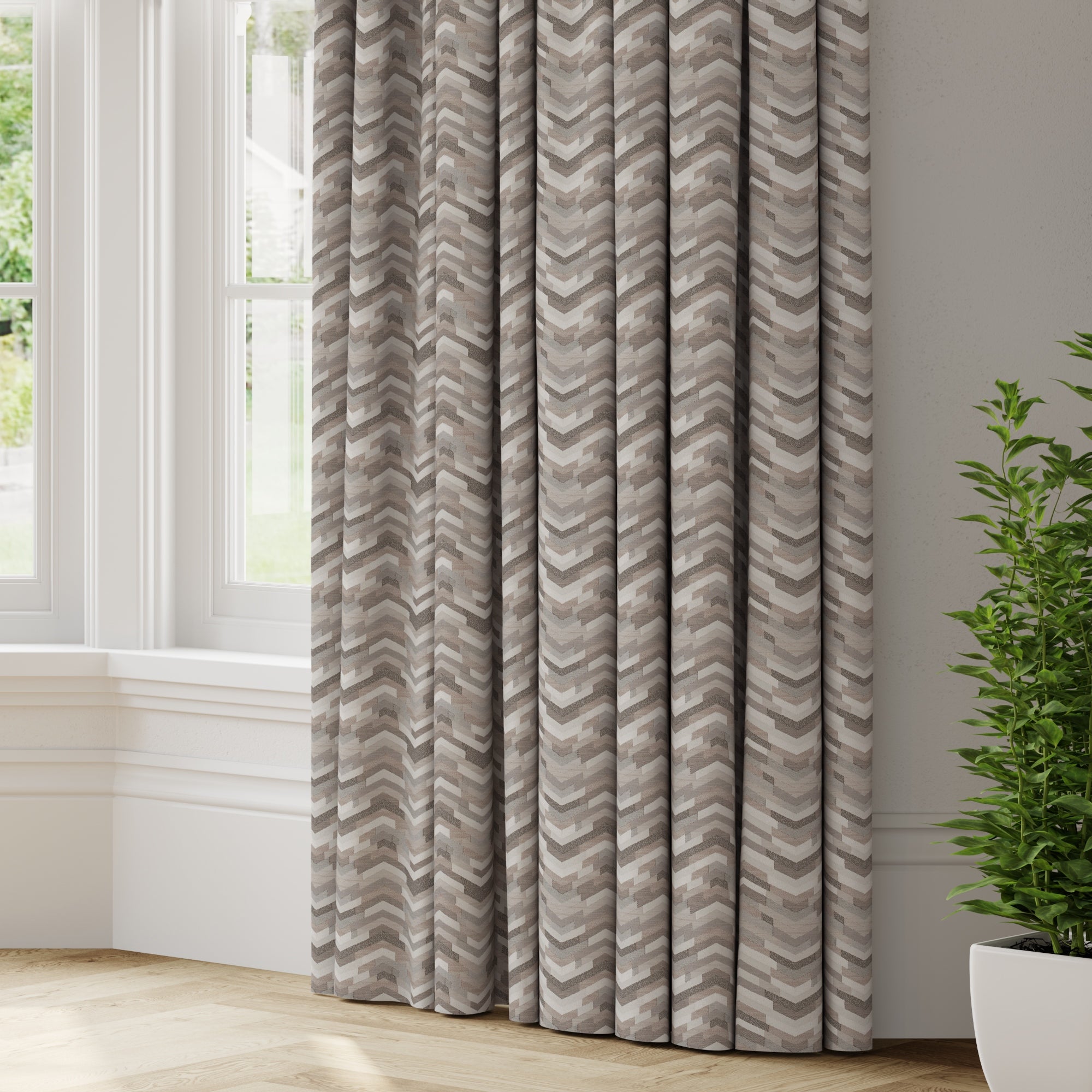Volta Made to Measure Curtains BlushGrey