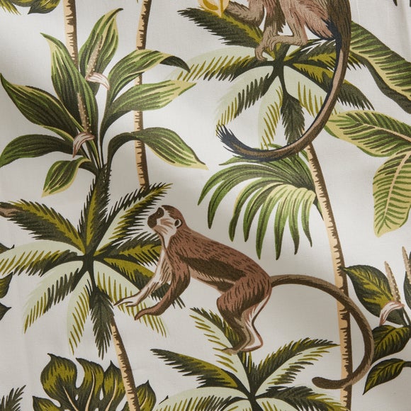Monkey Made to Measure Curtains Monkey Printed Natural