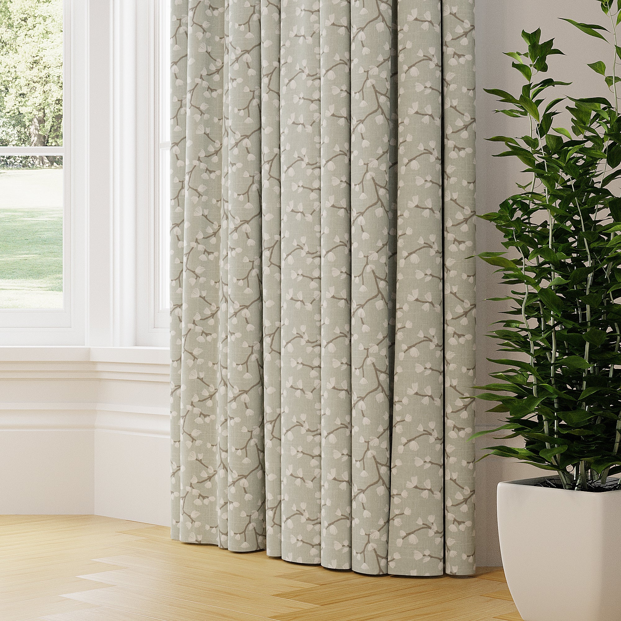 Myla Made to Measure Curtains Myla Printed Seafoam