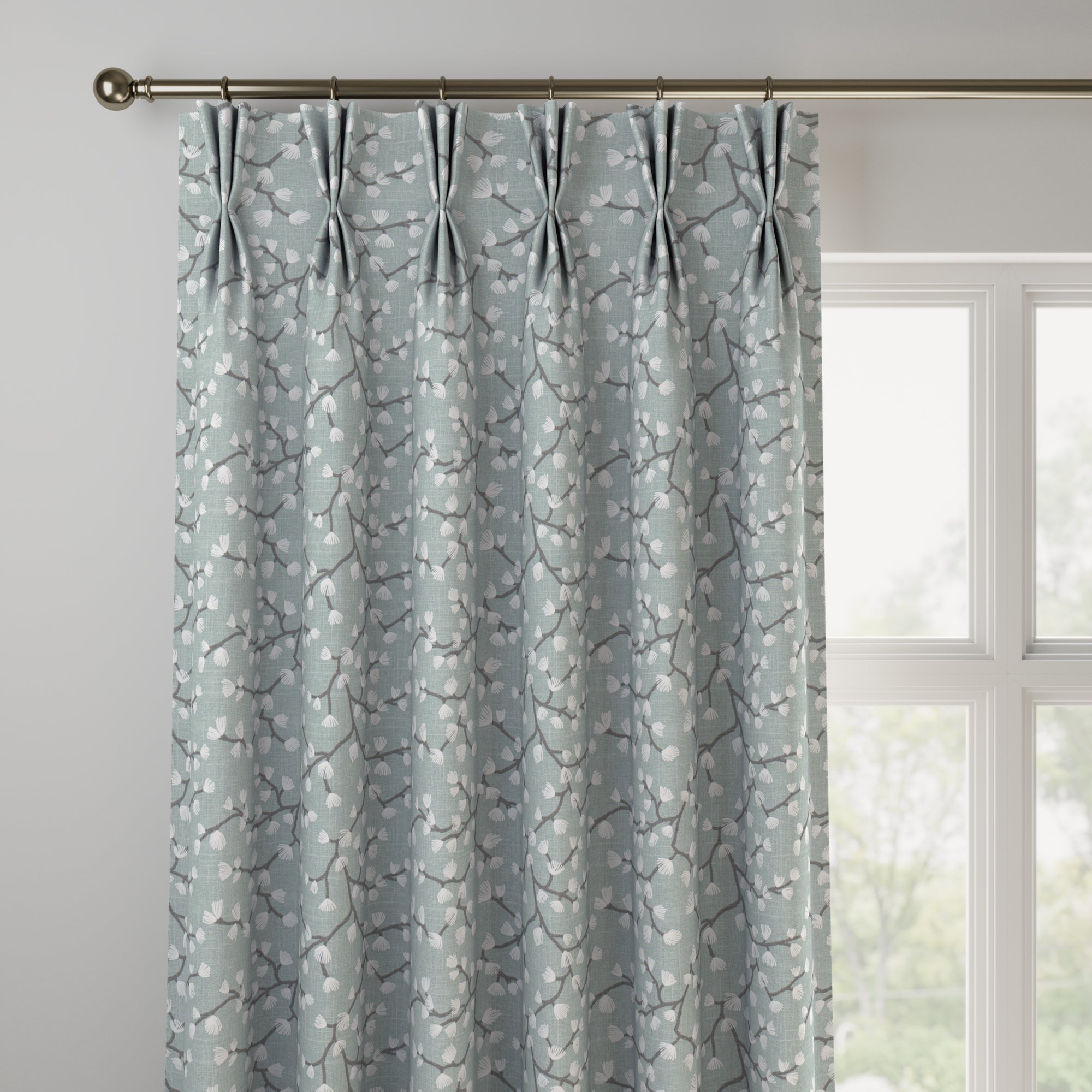 Myla Made to Measure Curtains Myla Printed Seafoam