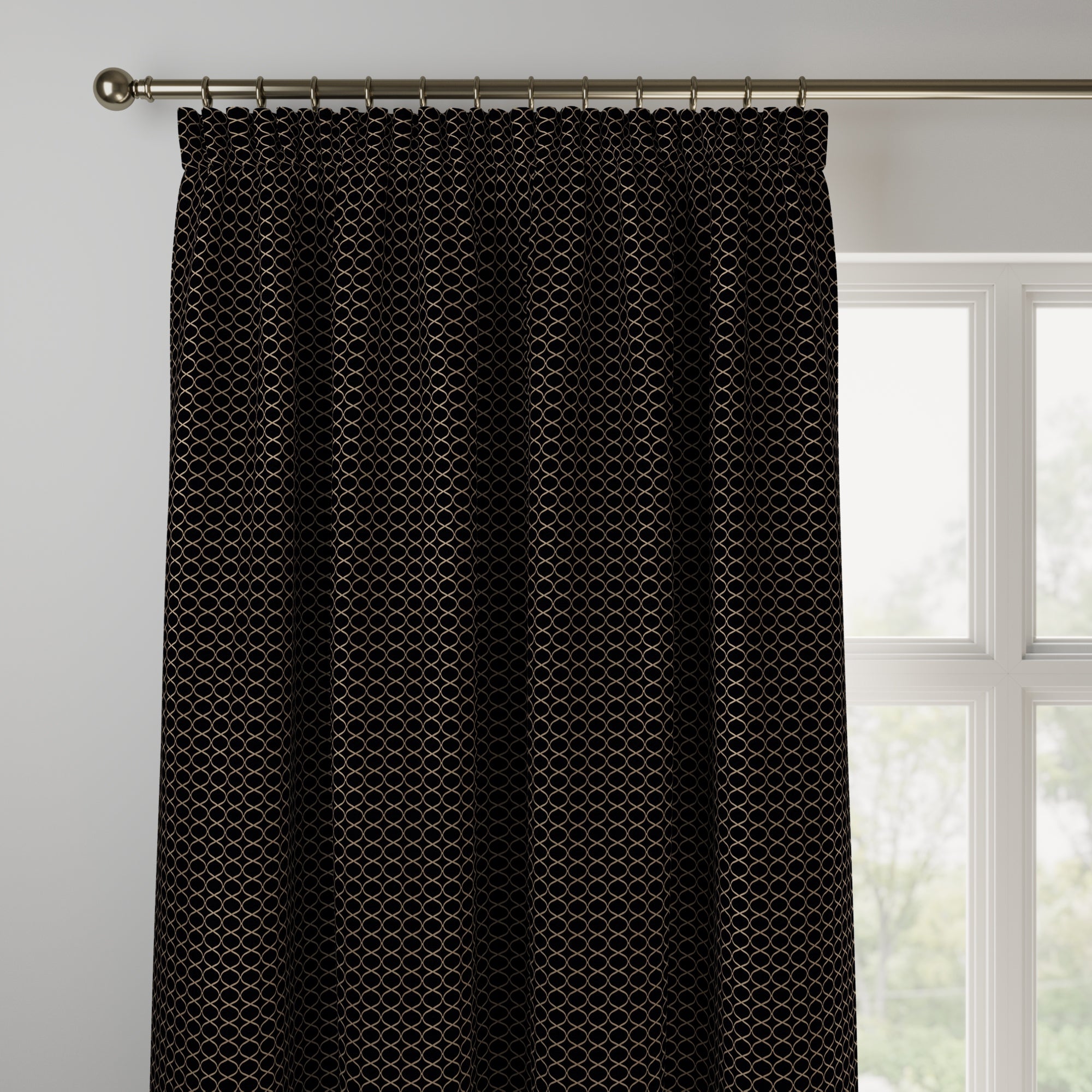 Trellis Made to Measure Curtains Trellis Indigo