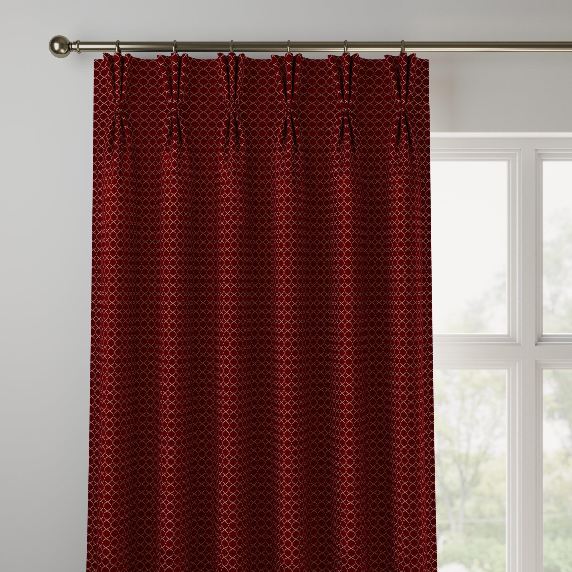 Trellis Made to Measure Curtains Trellis Rosso