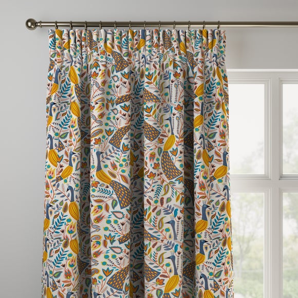 Peacock Made to Measure Curtains Peacock Ochre