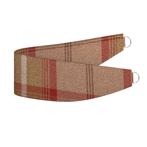 Highland Check Made To Order Tieback Highland Check Rust