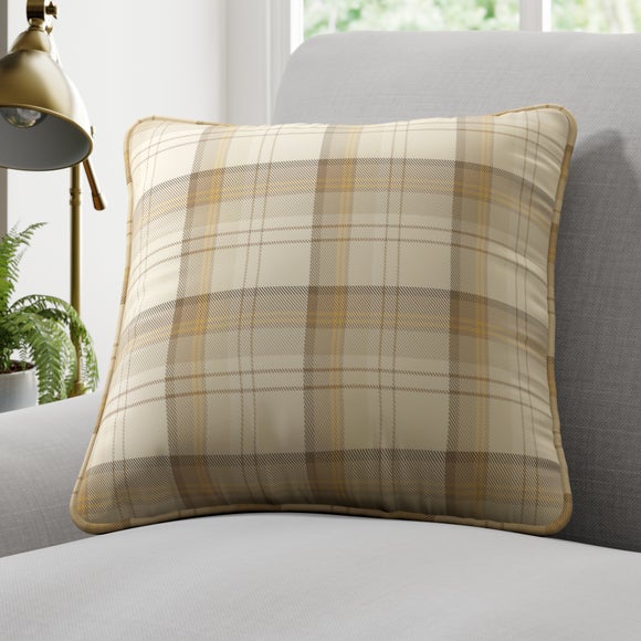 Dunelm shop tartan cushions