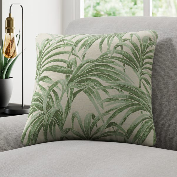 Palm Jacquard Made to Order Cushion Cover Palm Jacquard Green