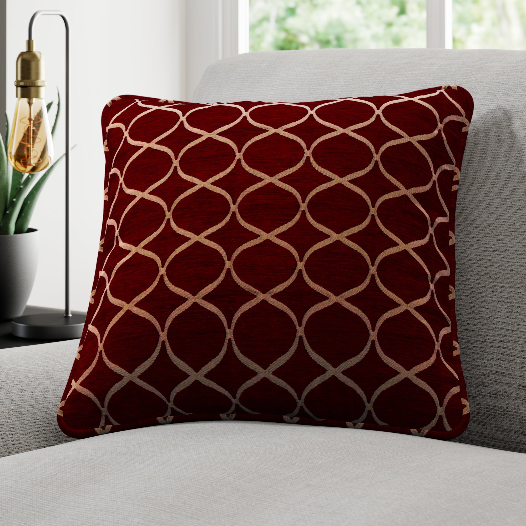 Trellis Made to Order Cushion Cover Trellis Rosso