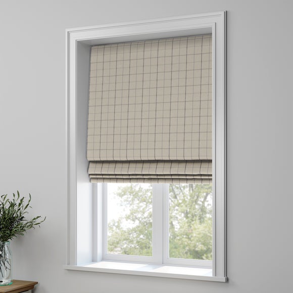 Nicole Check Made to Measure Roman Blind Nicole Check Grey