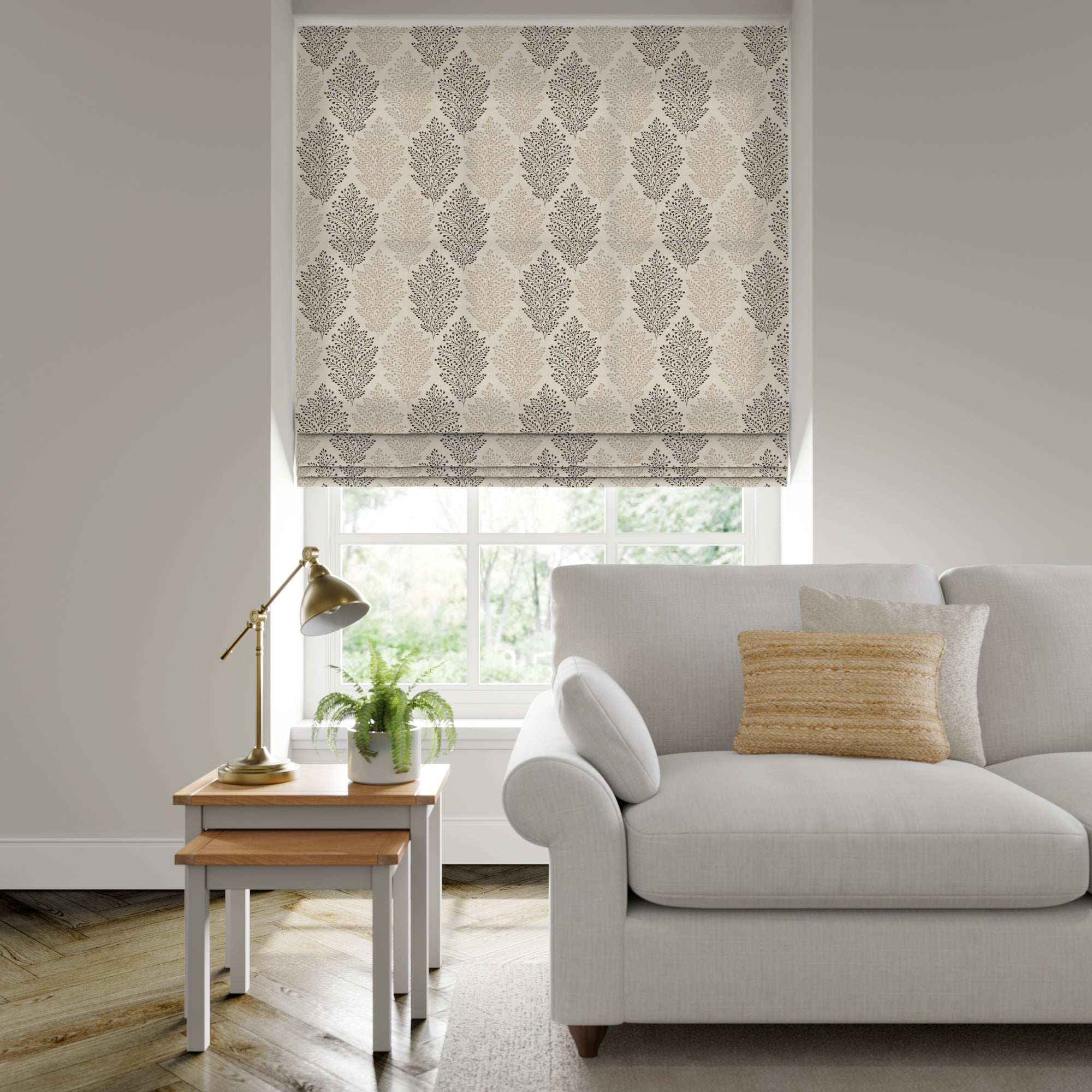 Jessie Made to Measure Roman Blind Jessie Charcoal