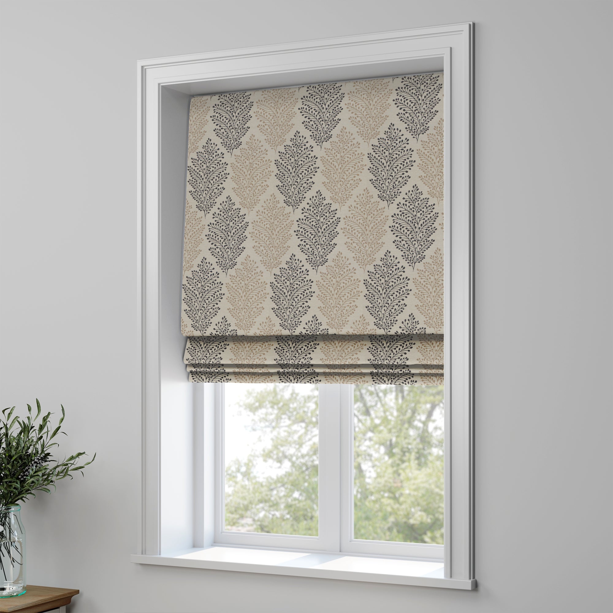 Jessie Made to Measure Roman Blind Jessie Charcoal