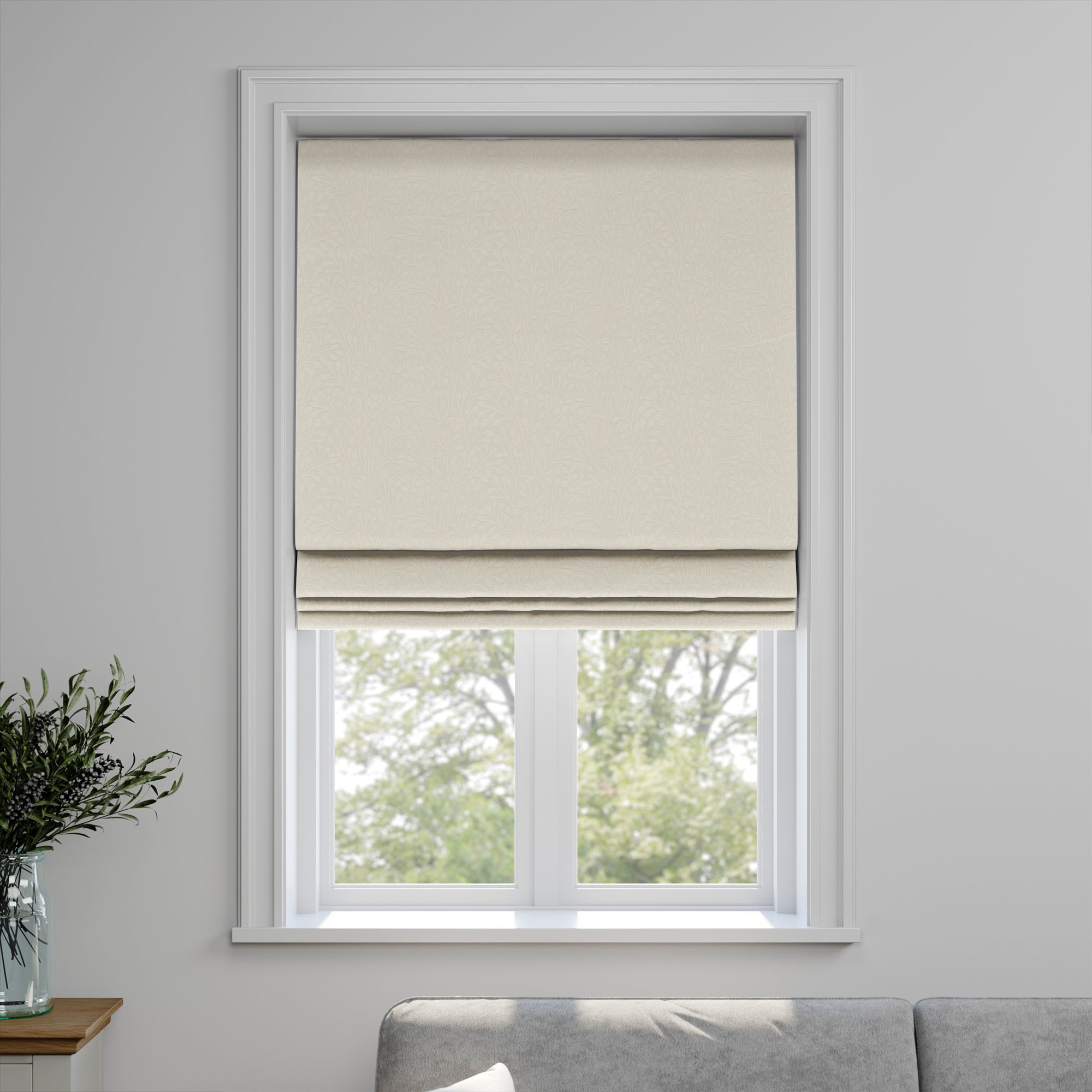 Willow Made to Measure Roman Blind Willow Ivory