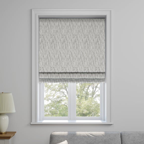 Linear Made to Measure Roman Blind Linear Silver